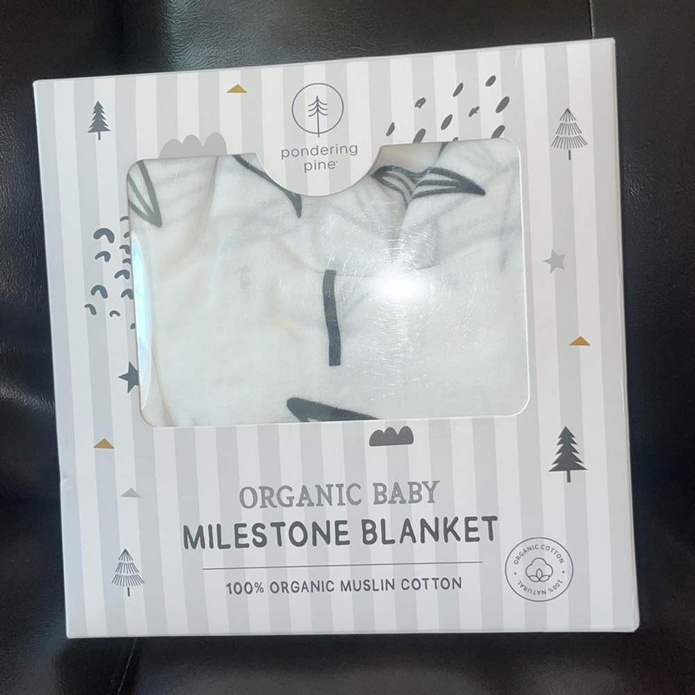 Organic Baby Milestone Blanket